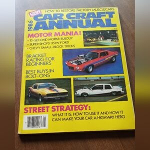 Vintage Car Craft Annual 1986 Magazine Motor Mania Street Strategy